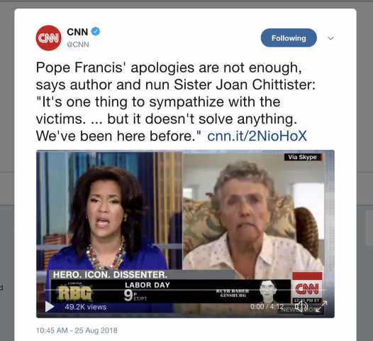 Sister Joan interviewed by CNN on clergy sex abuse Sister Joan interviewed by CNN on clergy sex abuse